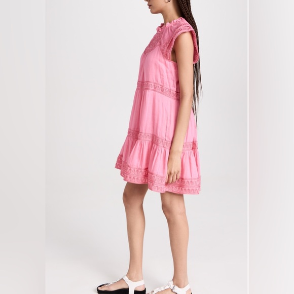 NWT Veronica Beard Keely Dress in Dark Peony Pink 4 🥰 Cotton Mini - Picture 3 of 9